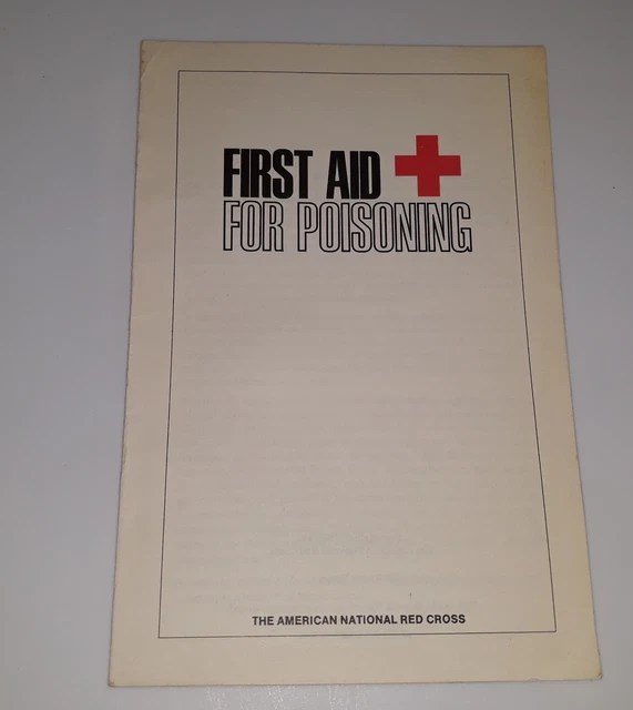 AMERICAN RED CROSS First Aid For Poisoning 1977 Booklet Book LQ 7.17