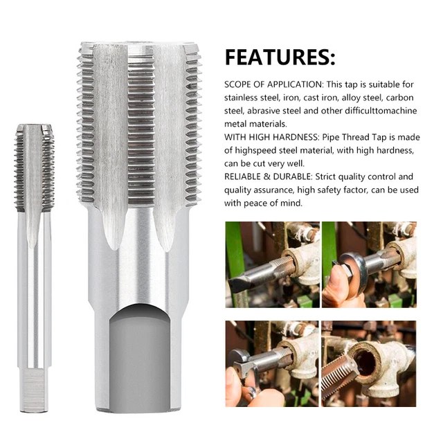 1PC PIPE THREAD Tap BSP Metal Screw Thread Cutting Tool G1/16G2 for