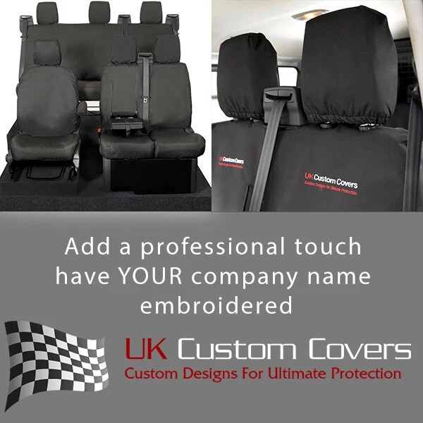FORD TRANSIT CUSTOM Limited 2023+ Front Rear Seat Covers Embroidery 102