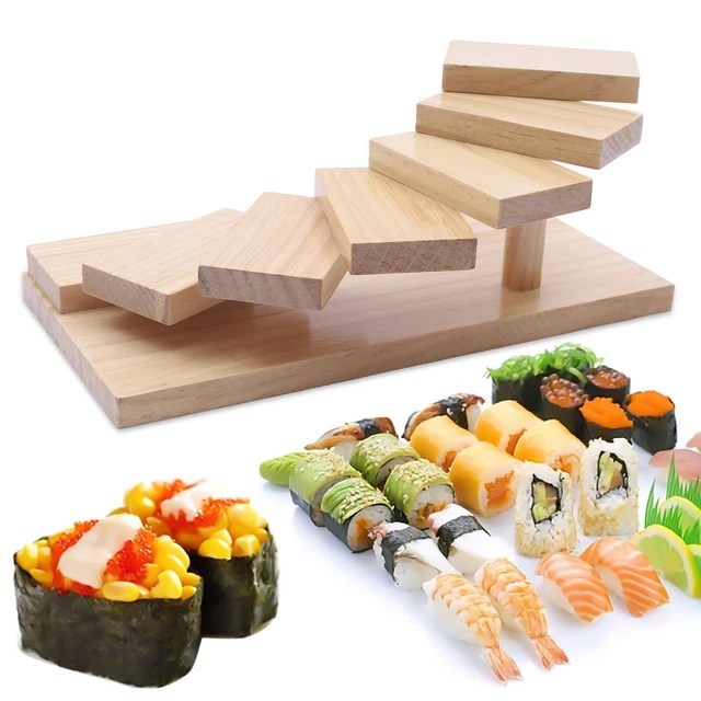 7 LAYERS JAPANESE Sushi Display Stand Rack Staircase Snacks Food