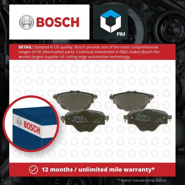 BRAKE PADS SET fits PEUGEOT 5008 Mk2 Rear 2016 on Bosch 1609000980