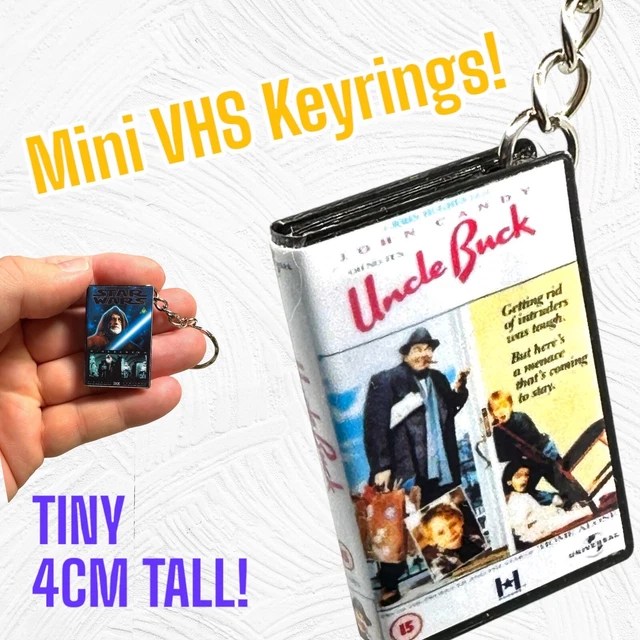 UNCLE BUCK RETRO Mini VHS Video Box Keychain Miniature Collectible £4