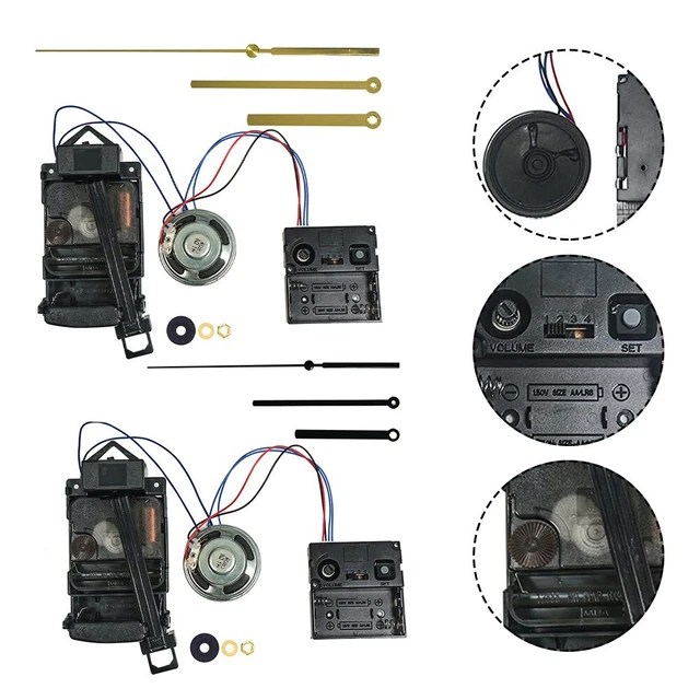 DIY PENDULUM CLOCK Repair Kit Battery Powered Movement with Music Chime