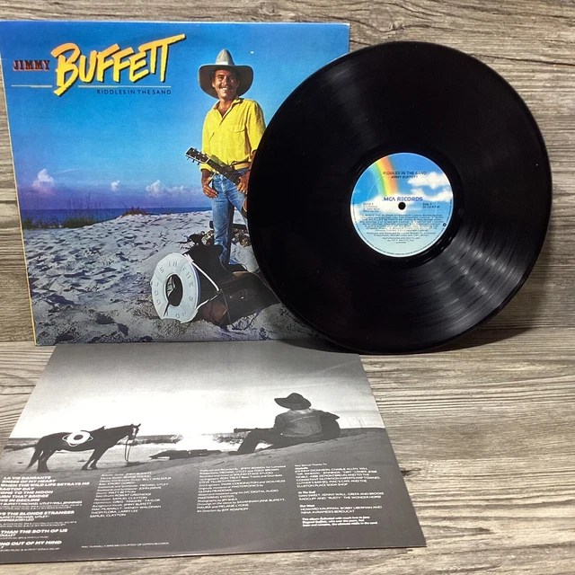 LP JIMMY BUFFETT Riddles In The Sand Vinyl 1984 Country Rock Music MCA