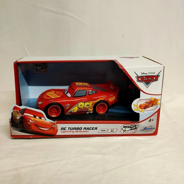 DISNEY PIXAR CARS Rc Turbo Racer Lightning McQueen Remote Control Toy £