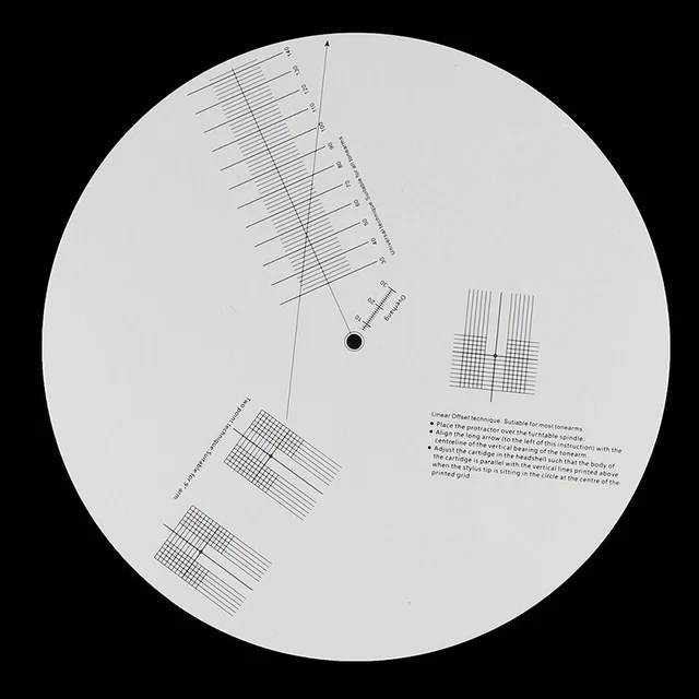 VINYL RECORD PICKUP Calibration Plate Distance Gauge Protractor Adjustm