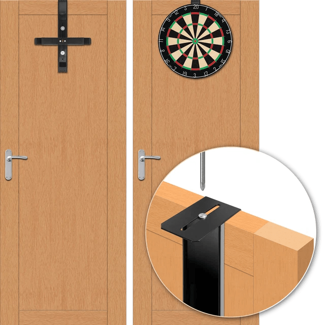 PORTABLE OVER DOOR Hanger Pro Dartboard Hanging System Dart Board