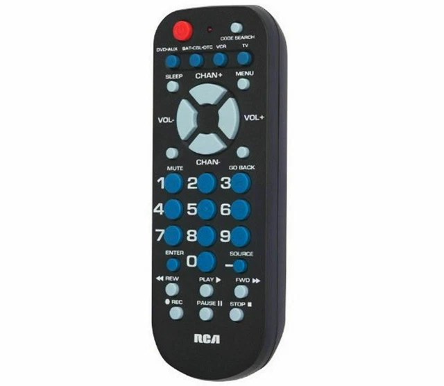 RCA UNIVERSAL REMOTE Control 4 Device Controls TV, Cable, VCR, DVD 9.