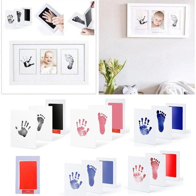 BABY INKLESS HANDPRINT and Footprint Kit Inkless Infant Hand Foot Stamp