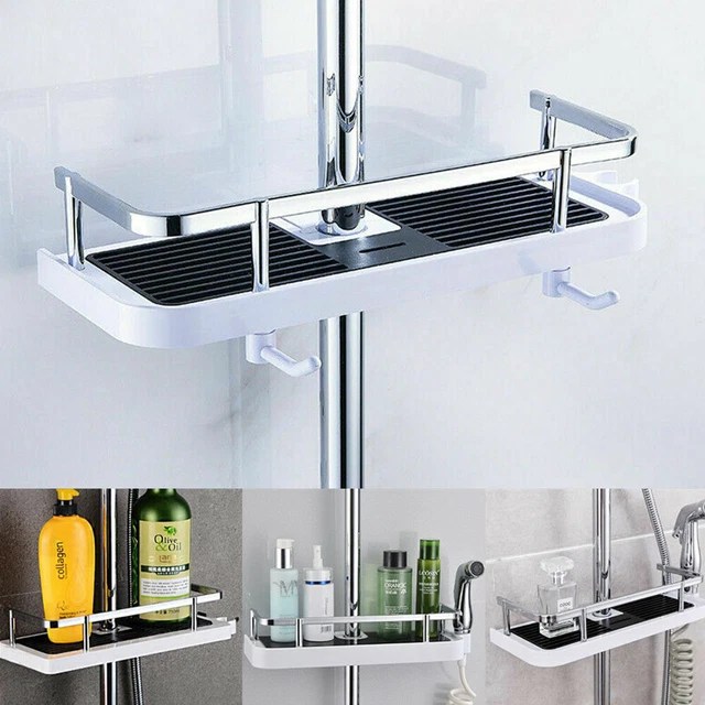 BATHROOM SHELF SHOWER Pole Caddy Rack Storage Organiser Tray Holder