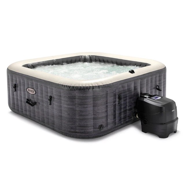 INTEX PURESPA PLUS Greystone Inflatable Square Hot Tub Spa, 94 x 28