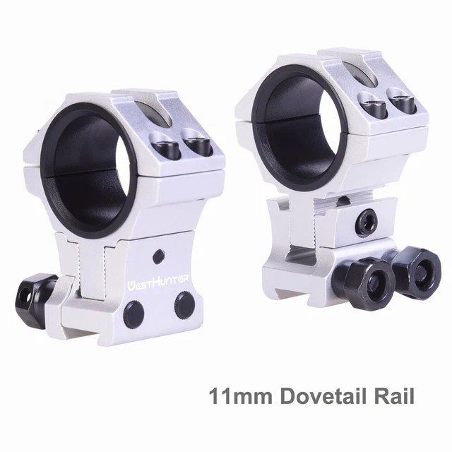 ONE PAIR ADJUSTABLE Center Height Scope Mount Rings 1"/30mm Dovetail