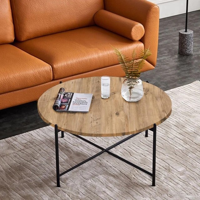 TABLE BASSE RONDE de Style Industriel. Table de Salon Table de Canapé