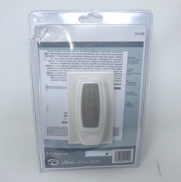 HAMPTON BAY HUNTER Universal Ceiling Fan Remote Control Model 343 668 White 39.99 PicClick