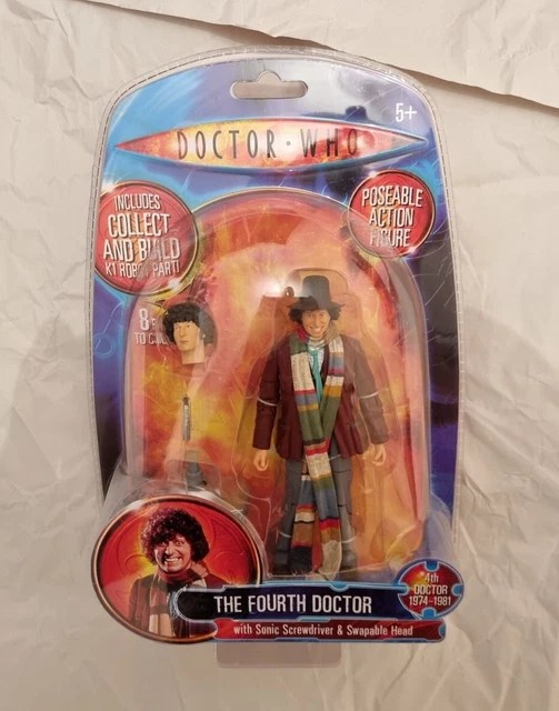 DOCTOR WHO FOURTH Action Figure Set Plus K1 Collect & Build Piece 4Th