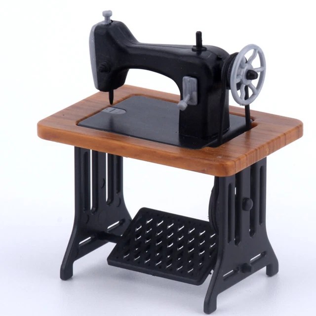 MINIATURES FURNITURE SMALL Sewing Machine Model Tool Kit Tailor Treadle