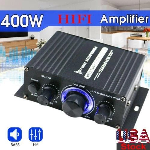 2*200W HIFI AUTO Stereo 12V Car Audio Amplifier MP3 Radio Booster LED