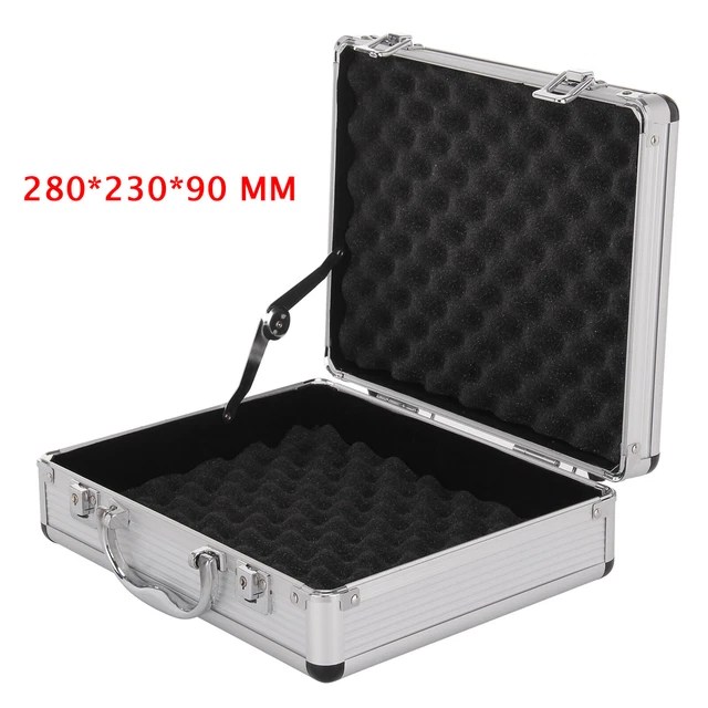 ALUMINIUM PISTOL GUN Case Storage Lockable Flight Case Foam Tool Box