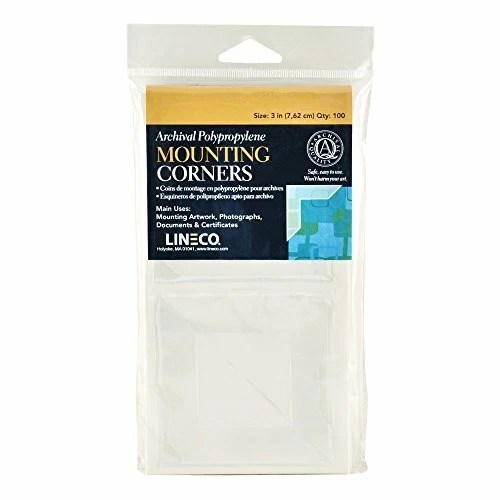 LINECO ARCHIVAL POLYPROPYLENE Mounting Corners, Full View, 3 inch, 100