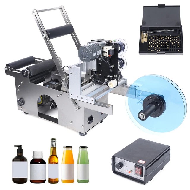 SEMI AUTOMATIC LABELING &Coding Machine Round Bottle Jar Label Marking