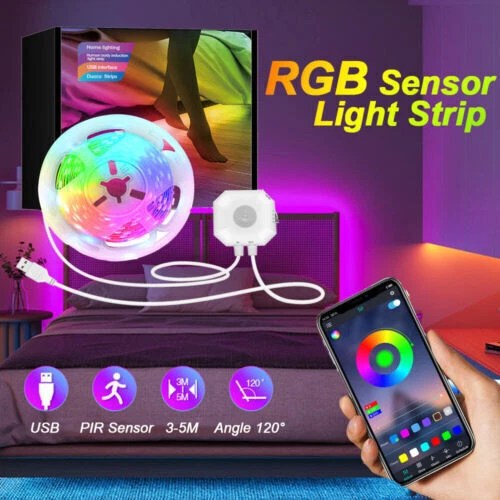 2024 SMART MOTION Sensor LED Strip Lights Kitchen Tape RGB TV