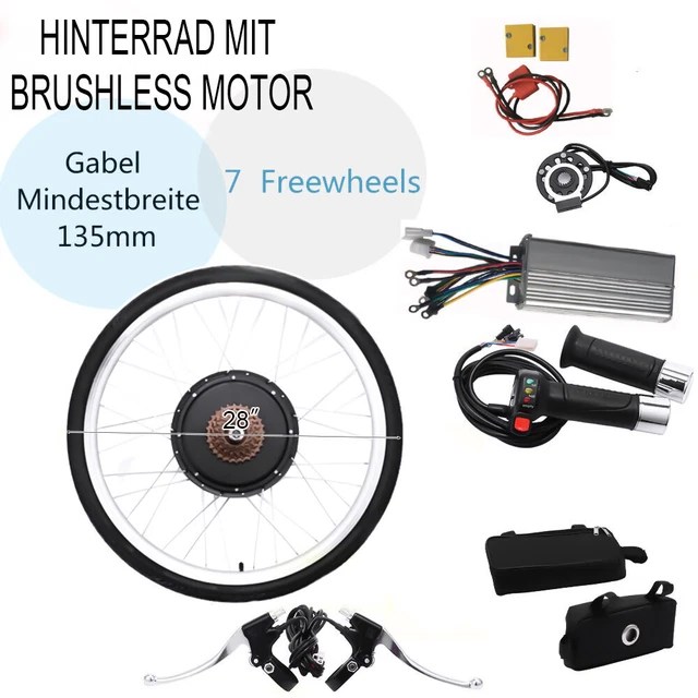 28& ELECTRIC BICYCLE Motor Conversion Kit Rear Wheel EBike Hub Motor