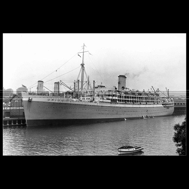 PHOTO B.004587 RMS ORION ORIENT LINE LINER PASSENGER STEAMSHIP OCEAN