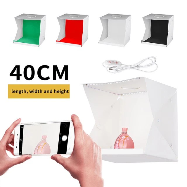 PORTABLE PHOTO STUDIO Mini Booth LED Shooting Tent Folding Photography