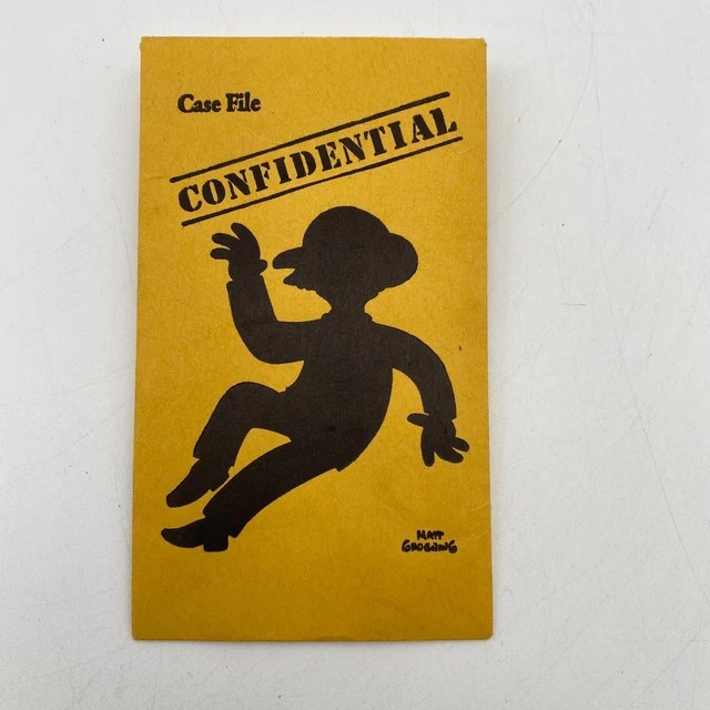 CASE FILE CARD Envelope Mr. Burns The Simpsons Clue 2000 Replacement