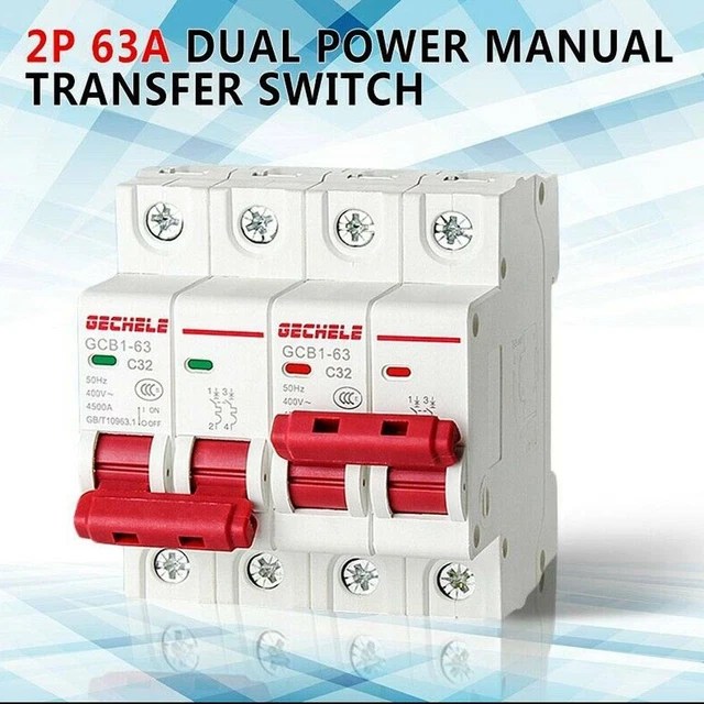DUAL POWER MANUAL Transfer Switch For Generator Changeover Switch 11.