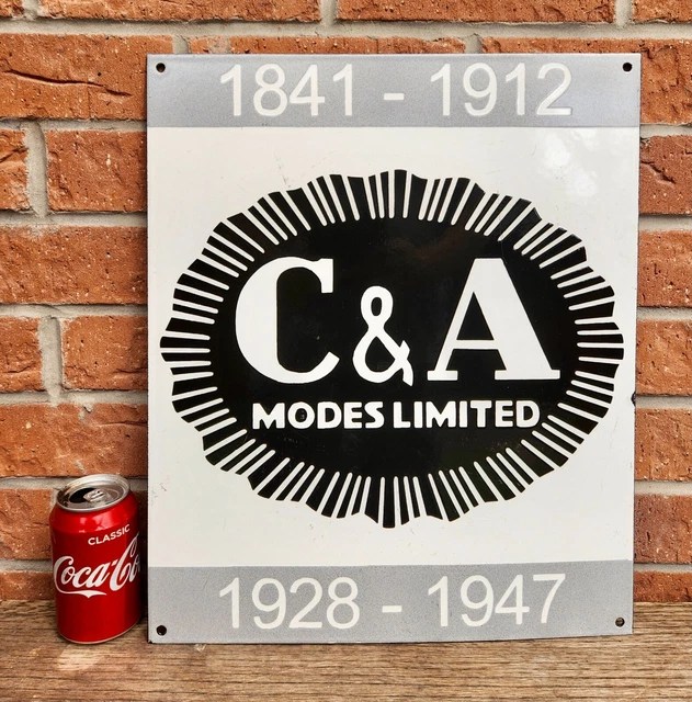 LARGE RECTANGULAR C & A Retail / Shopfront Enamel Sign Man Cave