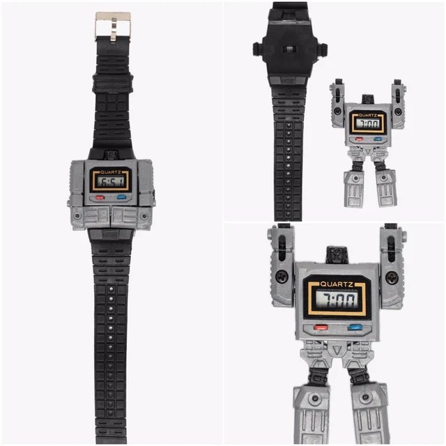 NEW ROBOT WATCH 80’s Transforming Watch (Transformer Style ) Grey Color