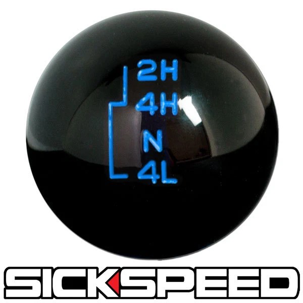 BLACK WITH BLUE Inlay Transfer Case Shift Knob For Ford Gear Shifter