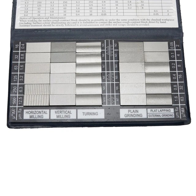VISUAL INSPECTION SURFACE Roughness Comparator Notebook Sample Block