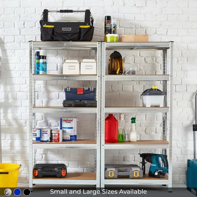 NEO 5 TIER Galvanised Steel Garage Shelving Racking Unit Storage Bays
