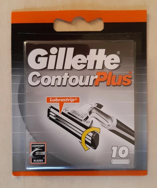 GILLETTE RAZOR BLADES Contour Plus 1 Pack of 10 Piece Razor Blades £10.66 PicClick UK