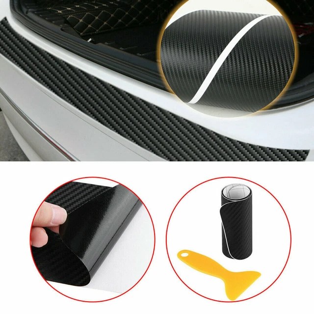 CARBON FIBER PVC Car Rear Bumper Edge Protector Corner Trim Sticker