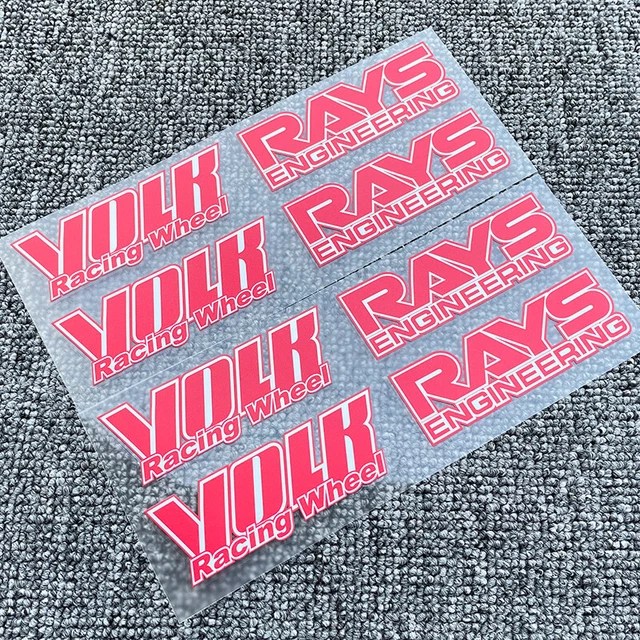 JDM JAPAN RAYS Engineering VOLK Racing TE37 Wheel decals RED sticker