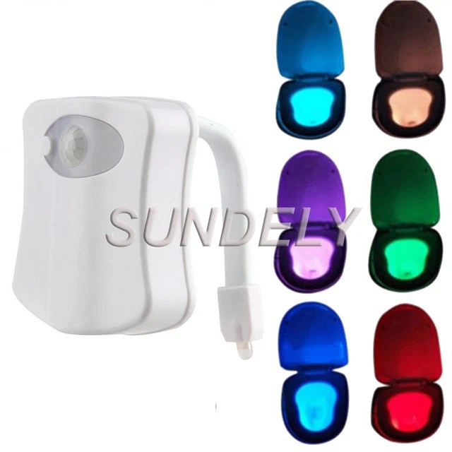 HUMAN MOTION SENSOR Automatic Seats LED Light Toilet Bowl Bathroom Lamp