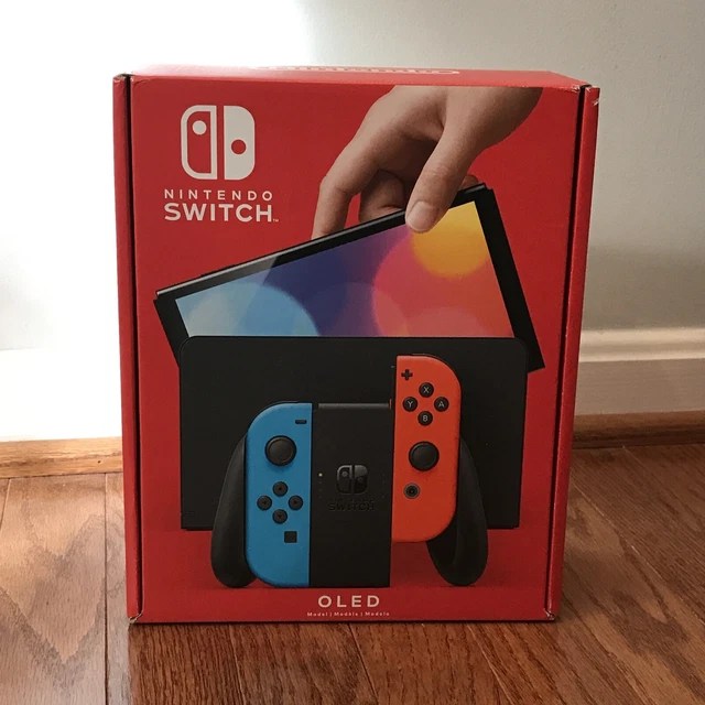 NINTENDO SWITCH OLED Model Neon Blue & Neon Red JoyCon 64GB Handheld