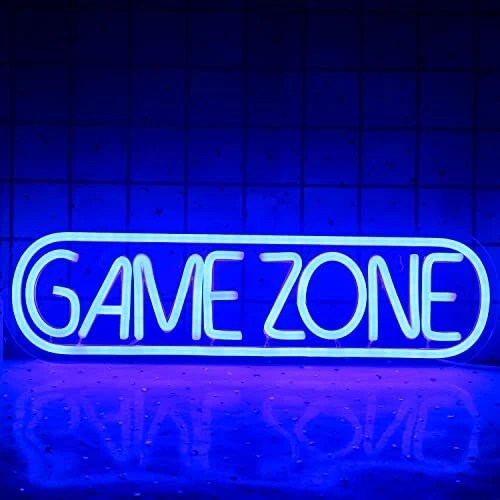 GAME ZONE NEON Signs Gamer LED Neon Light Gaming Zone Neon Sign for