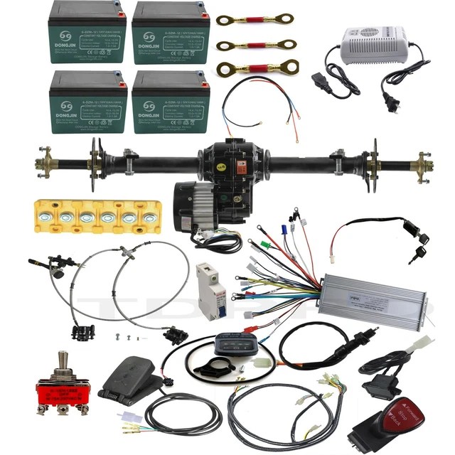 30& REAR AXLE Kit 1000W Electric Differential Motor Brake Go Kart Cart