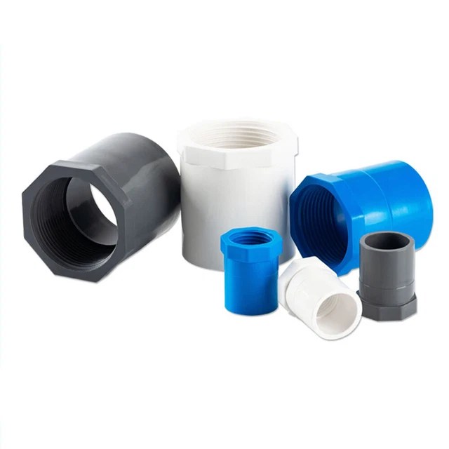 2090MM PVC FEMALE Threaded Straight Coupling Socket Hex Pipe Connector