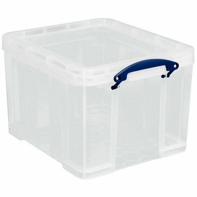 REALLY USEFUL 35 Litre Clear Plastic Storage Box, Art & Craft, Brand