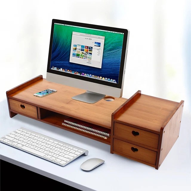 COMPUTER MONITOR STAND Desktop Riser Stand, Laptop Stand Desk Organizer
