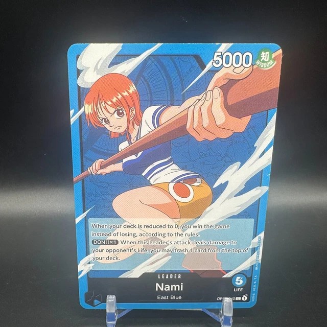 ONE PIECE CARD Game Nami OP03040 L R Pillars of Strength Leader Card