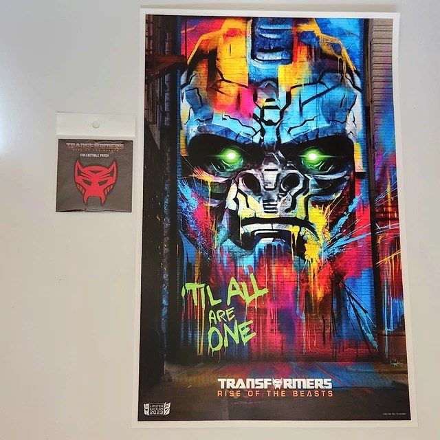 TRANSFORMERS RISE OF The Beasts AMC/Regal Fan Event Patch & 11x17 Mini