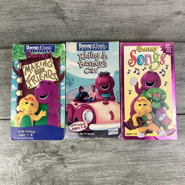 BARNEY VHS LOT Making New Friends Riding In Barney’s Car Songs