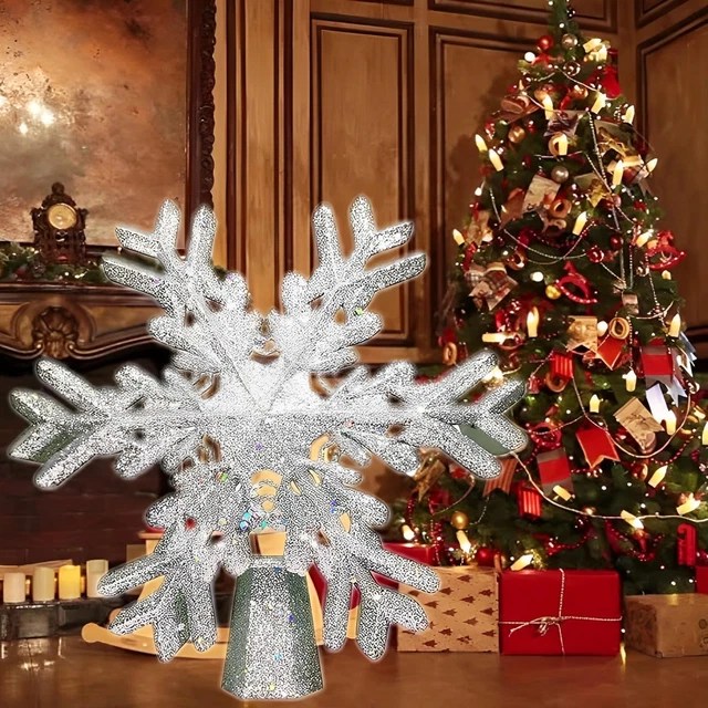 CHRISTMAS TREE TOPPER Lighted Star Tree Topper with LED Rotating