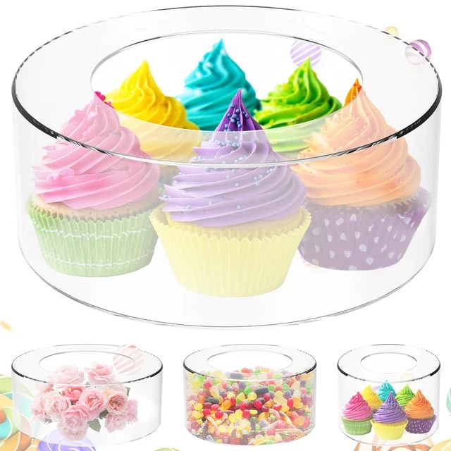ACRYLIC FILLABLE CAKE Stand Clear Cake Riser Cylinder Cupcake Stand 23